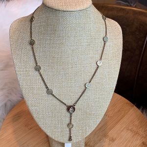 Bonyak Jewelry Pewter St Agatha on a 18 inch Curb Chain with a Prayer to St Anthony Prayer Card Bonyak Jewelry Pewter St Agatha on a 18 inch Curb Chain with a Prayer to St Anthony Prayer Card